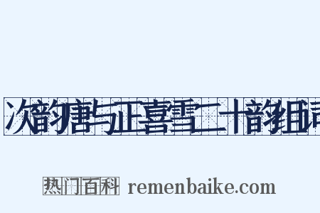 次韵唐与正喜雪二十韵组词是什么意思的图片